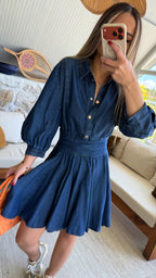 Tensel Denim Elbise