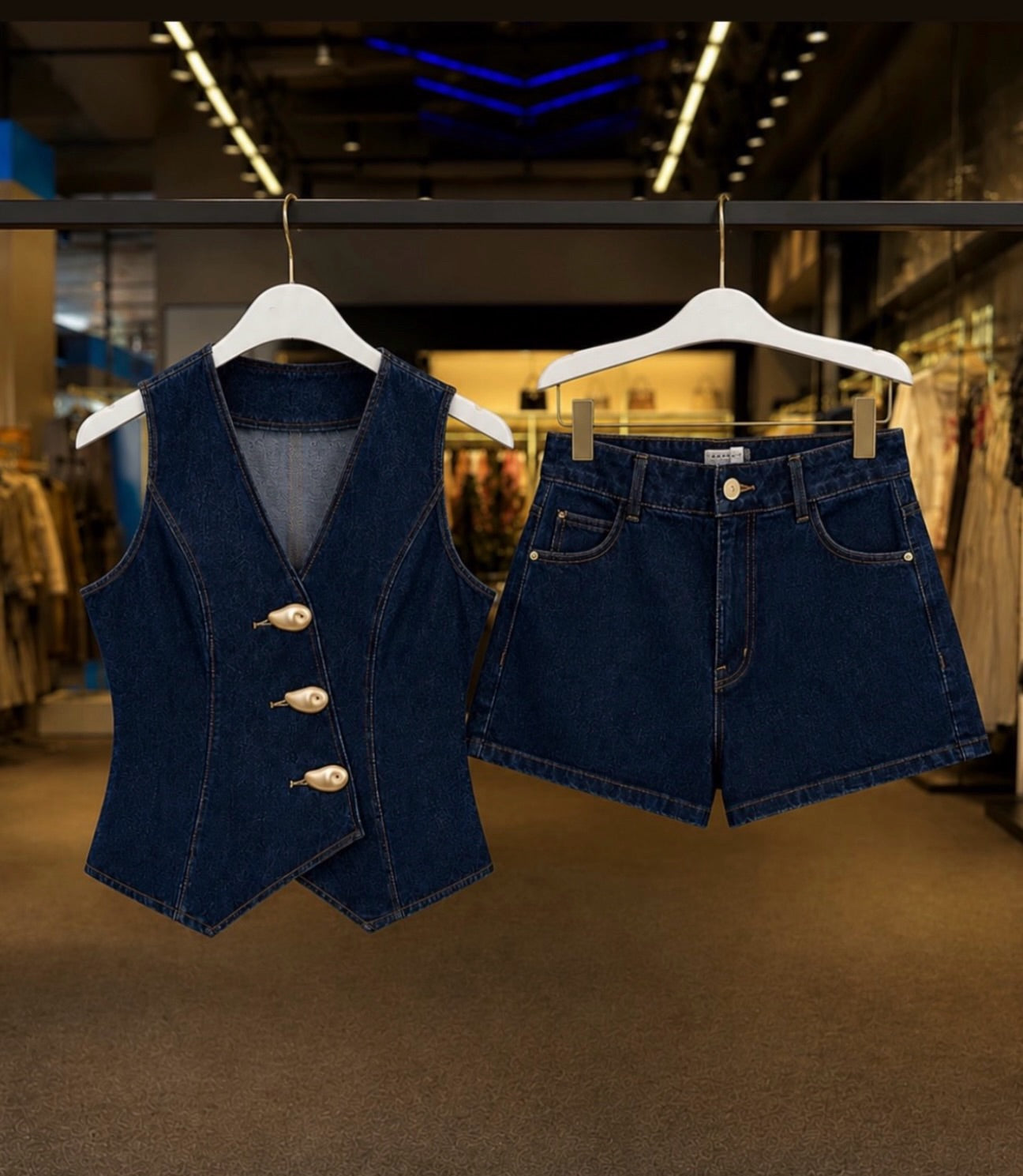 Monaco Denim Şort Takım