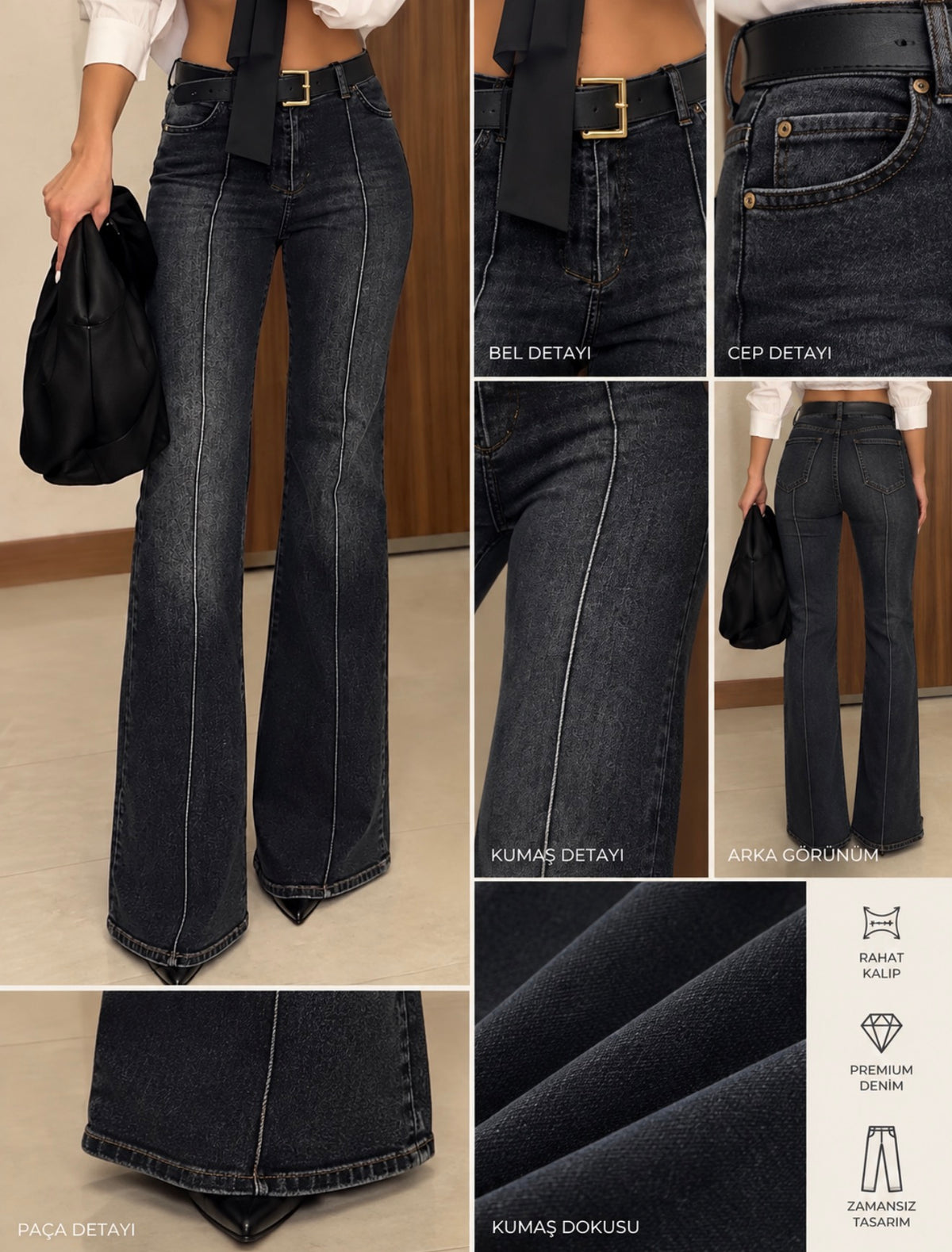 Kemerli Flare Jean