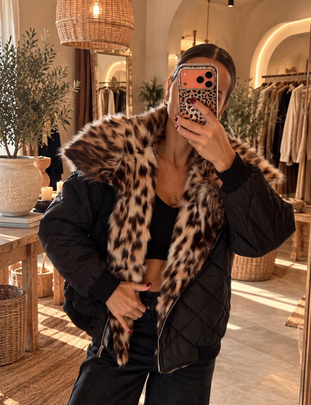 Leo Fur Şişme Mont