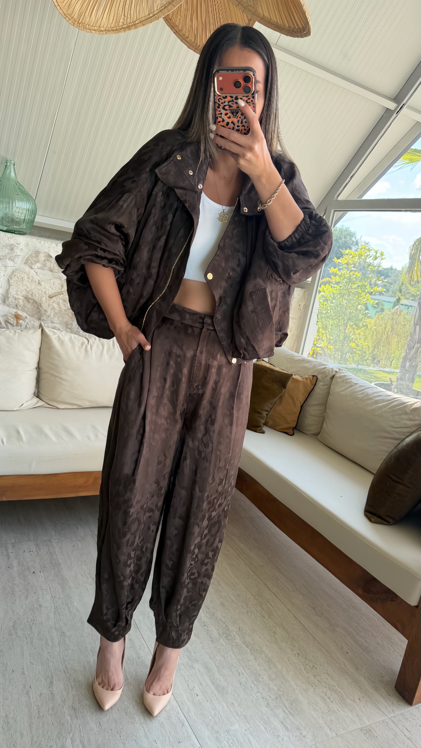 Mocha Satin Takım
